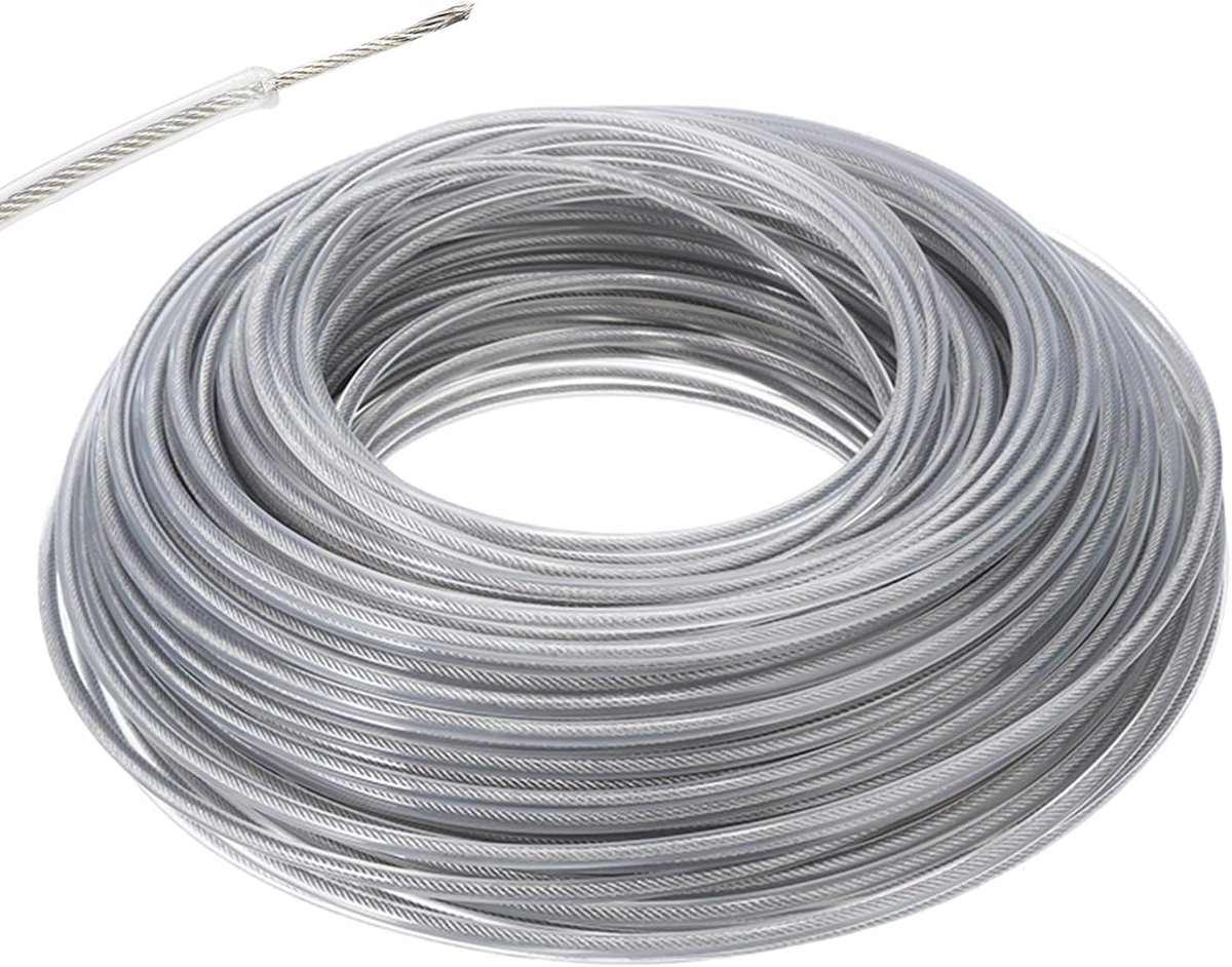 Draad Gras Trimmer Draad Touw Koord 3.0mm/.120 "50m/164ft Vervanging Heavy Duty voor Strimmer String Bosmaaier