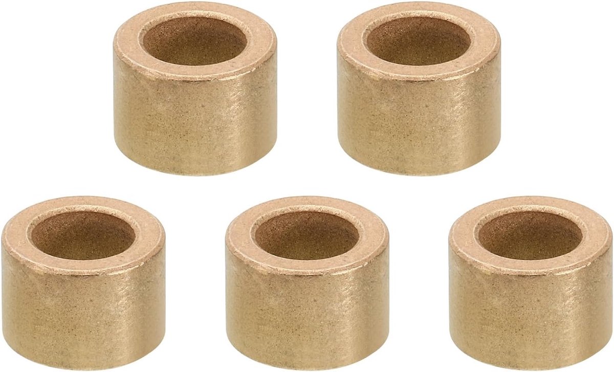 M10 messing afstandhouders, 5 stuks afstandhouders van metaal messing 10 mm ID x 16 mm OD x 12 mm L afstandhouders van messing met schroef voor 3/8 inch of M10 schroef