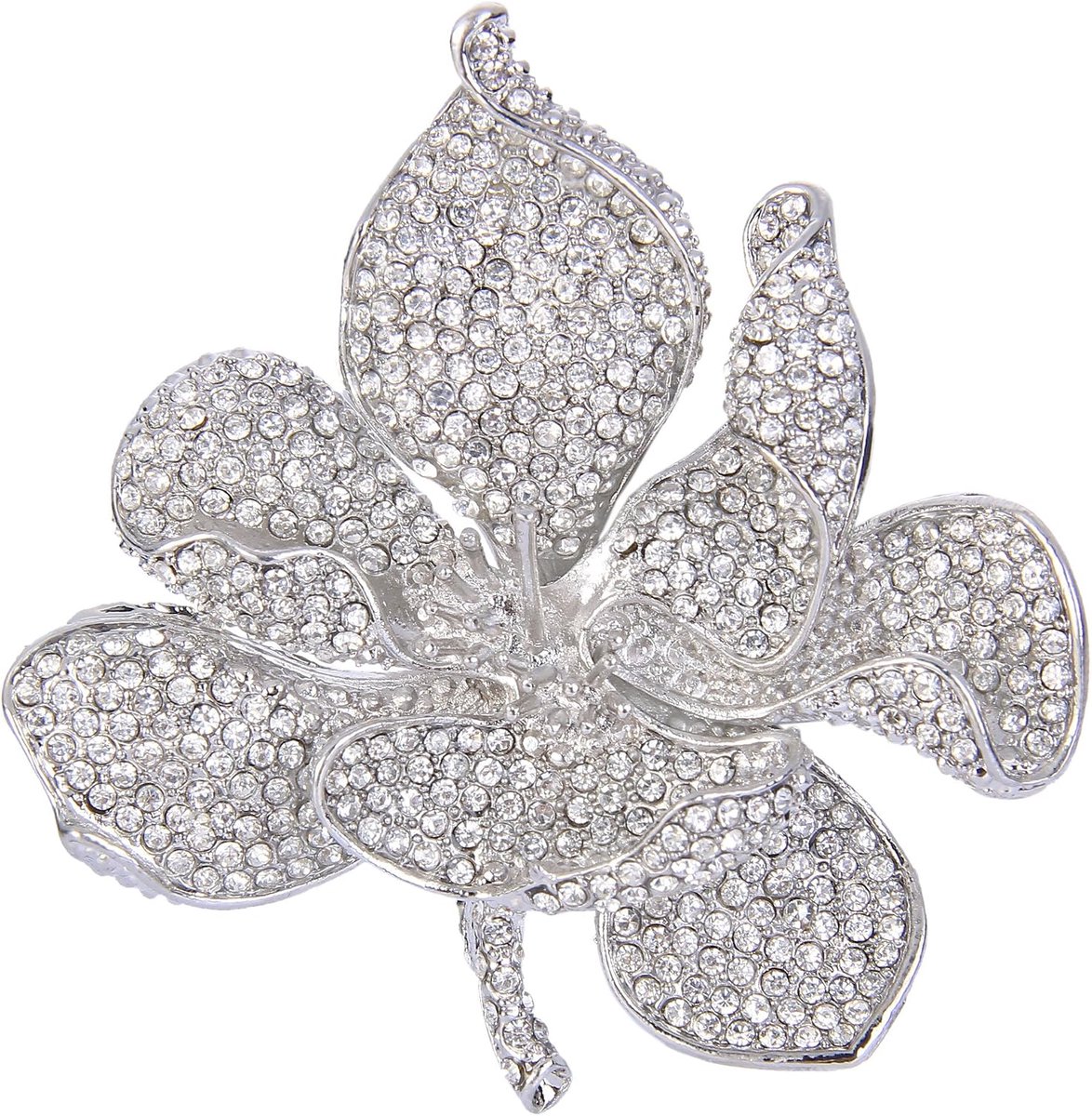 FAITH Damesbroche van Oostenrijks kristal bloem orchidee bloemblad