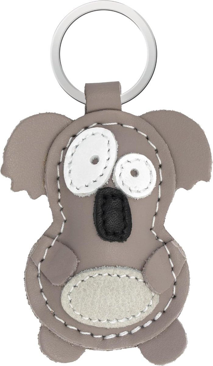 Dierlijk sterke sleutelhanger van hoogwaardig echt leer, made in EU, perfect voor Kerstmis, verjaardag, jubileum, vind je favoriete dier