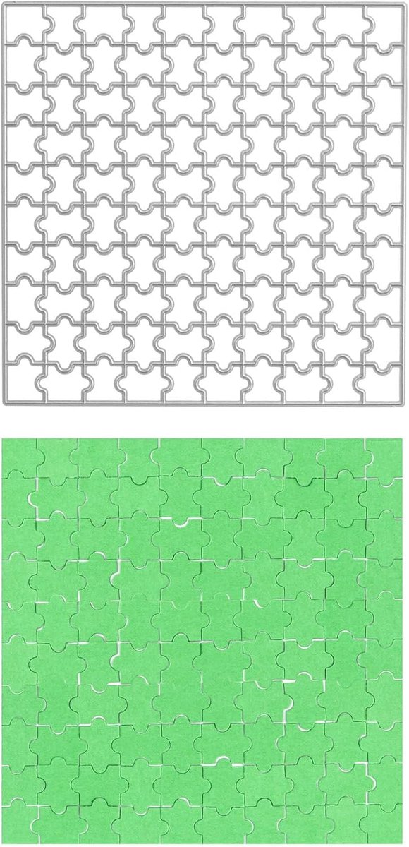 Stanssjabloon Puzzel, Stanssjablonen, Stencils, Scrapbooking, Kaarten maken, DIY, Embossingsjablonen, Papieren Kaarten, Snijden Dit
