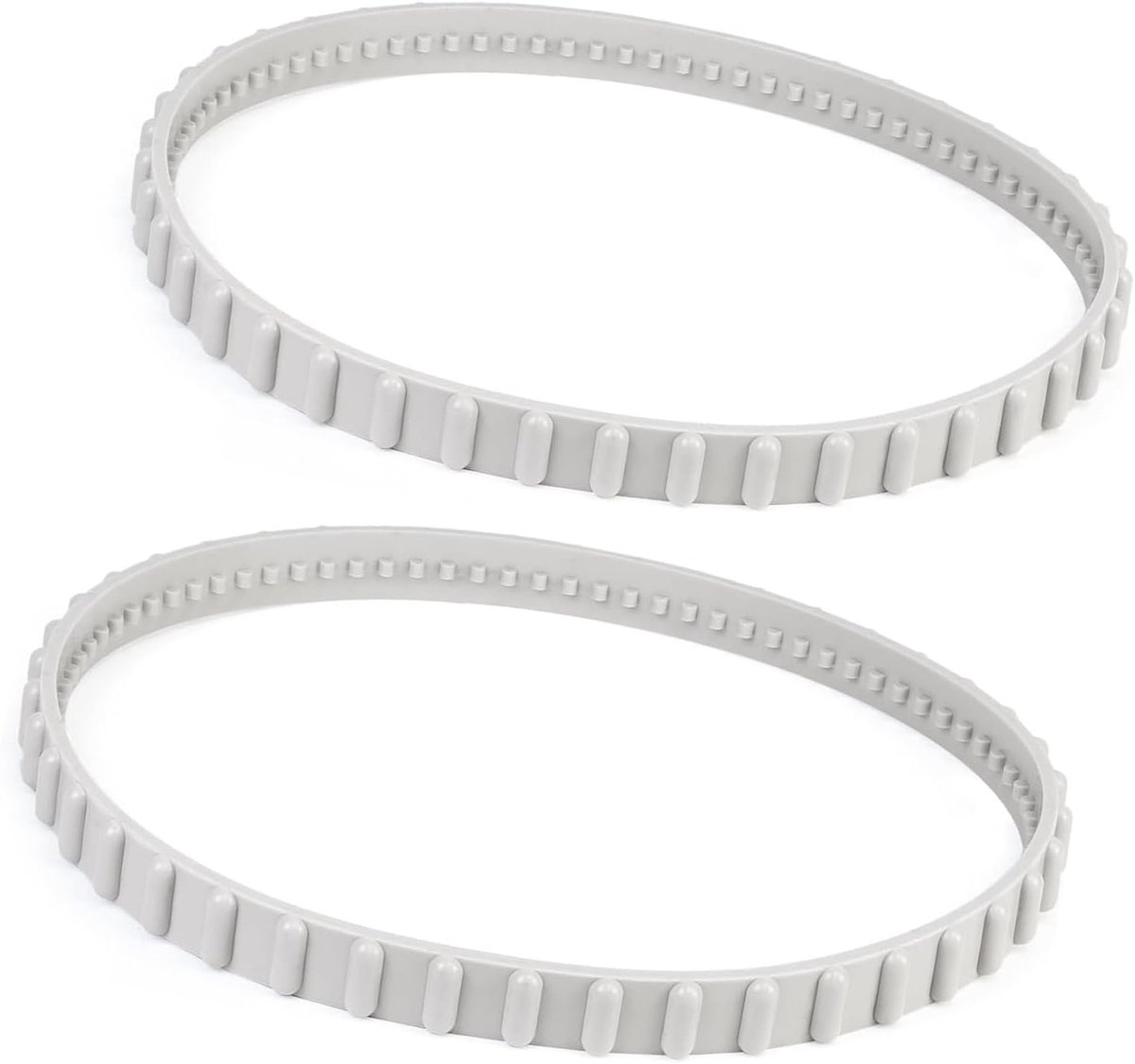 2 stuks grijze vervangende zachte loopvlak-aandrijfriem, rubberen zwembadreinigingsonderdelen voor Hayward Aquavac Tiger Shark (Plus en QC) en SharkVac zwembadreinigers onderdeelnummer RCX23002