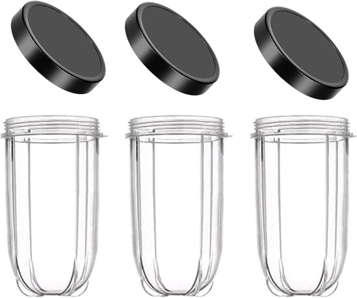 beker voor Magic Bullet 250w, 3 stuks 16 oz vervangende deel kopjes mok met deksel compatibel met Magic Bullet 250W Blender Juicer
