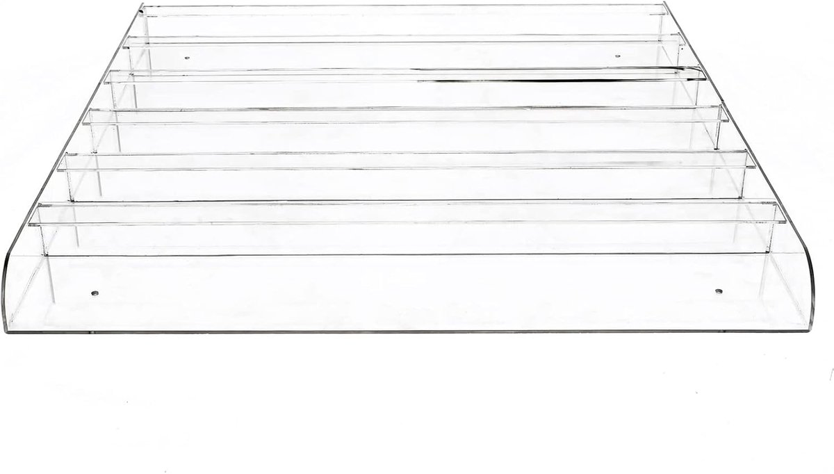 Nagellakrek voor aan de muur, wandmontage, transparante nagellak, organizer, display, standaard, acryl wandrek, nagellak, inkt, zonnebrilopslag, 6 niveaus, 96 flessen