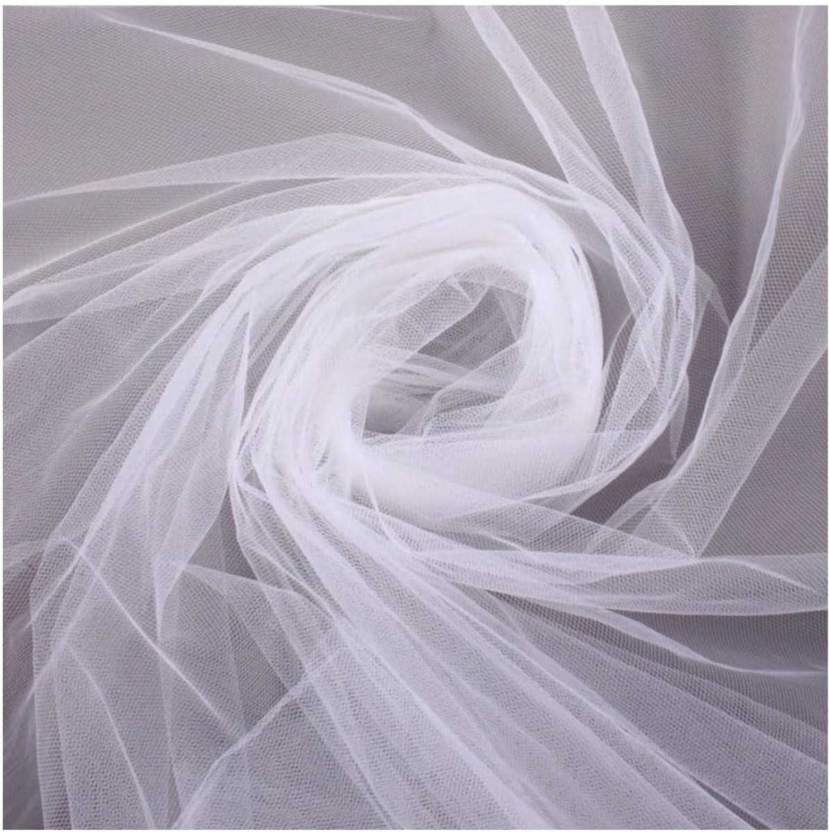 Stof, 5 m x 1,6 m breed, tuleband, doe-het-zelf chiffon, organza, transparante stof, zacht polyester, tule, per meter, cadeau, tule, tafelloper, decoratieve stof voor bruiloft