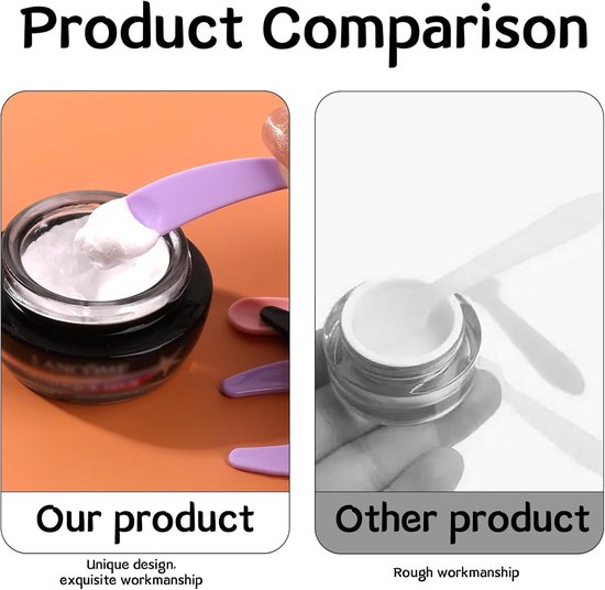 Spatels, cosmetische spatels, crème-spatel, mini cosmetische spatels, kleine cosmetische maskerschep, plastic spatels, herbruikbare spatels voor wasgel, gezichtsmasker, crème — afbeelding 4
