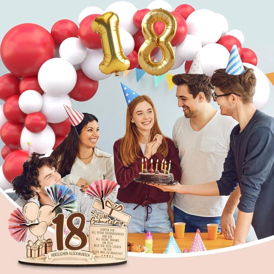 Geldgeschenken voor 18e Verjaardagen voor Jongens en Meisjes, ESYFOR Geldgeschenken voor 18e Verjaardagen, Houten Bord, Gastenboek, Verjaardagscadeau voor Jubilea, Tafeldecoraties — afbeelding 5