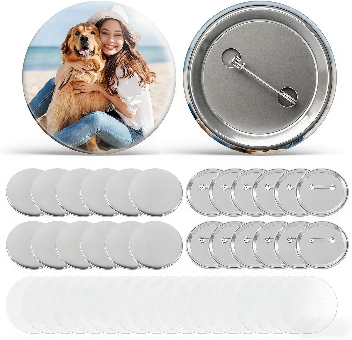 Broches gepersonaliseerde broches matte basis DIY accessoires voor kleding rugzakken projecten machine badges niet inbegrepen