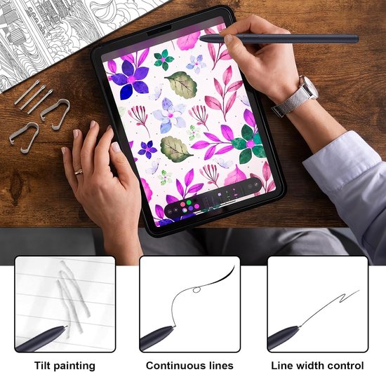 3 stuks universele fijne potloodpunten van titaniumlegering, compatibel met BOOX Pen 2 Pro, punten voor Galaxy Tab, S7 FE pen, vervanging voor S Pen met 2 klemmen inbegrepen — afbeelding 4