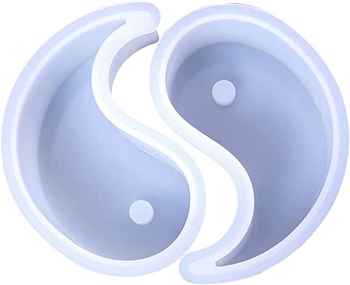 2 stuks siliconen vormen voor kaarsen, Yin Yang, kaarsvorm, 3D-kaarsvorm voor het maken van kaarsen, epoxyharsvormen, Craft Ant-Decor siliconen