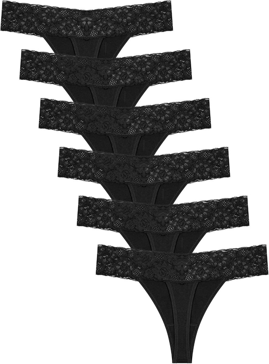 TO LOVE Tanga Damesslips, katoen, zacht katoen, ondergoed, sexy slip, comfortabele tangaslips, multipack, 6 stuks