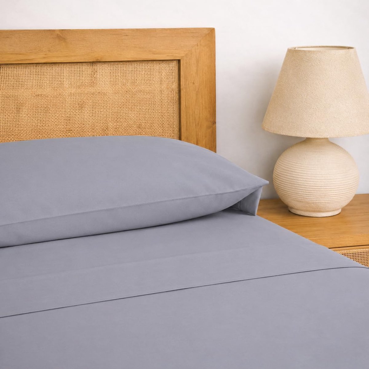 Beddengoedset van 100% katoen, 3-delige beddengoedset, lakenset, 1 hoeslaken 90 x 190/200 cm, 1 laken 180 x 270 cm en 1 kussensloop 55 x 80 cm, indigoblauw