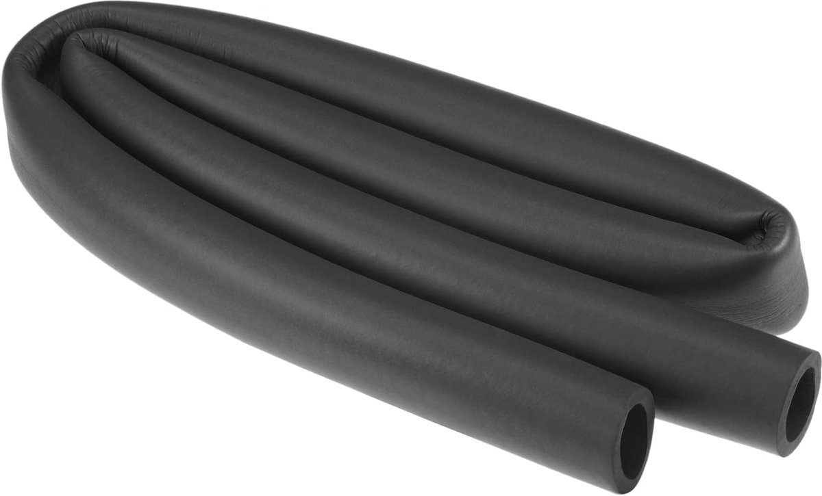 Schuimrubberen slang flexibel antislip 25 mm x 35 mm 1 m voor meubels en industrie en elektronische apparaten, zwart