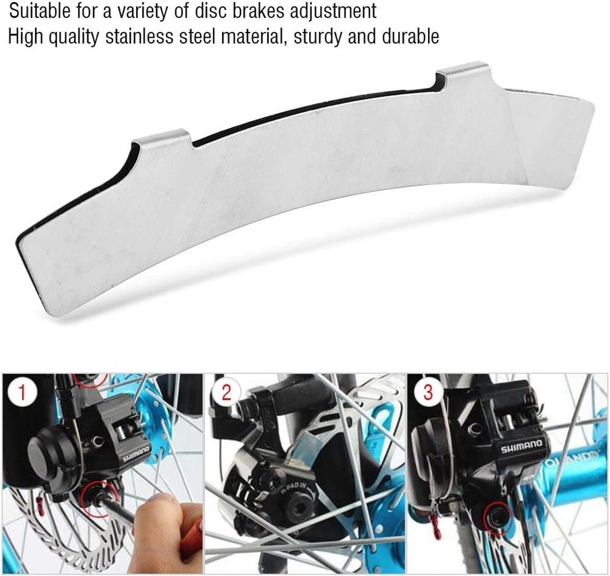 Bike Disc Brake Pad Aanpassing Tool, Roestvrij staal Mountain Bike Disc Brake Nauwkeurige Aanpassing Blad Tools Accessoire