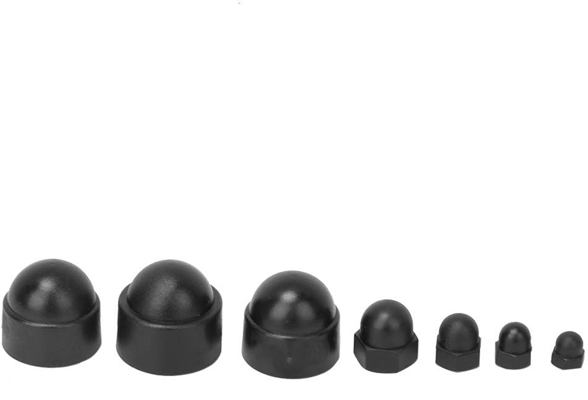 145 Stuks Plastic Dome Moer Kit Rubber Zeskantmoerafdekking M4 M5 M6 M8 M10 M12 Hoge Sterkte Bouten Beschermkap