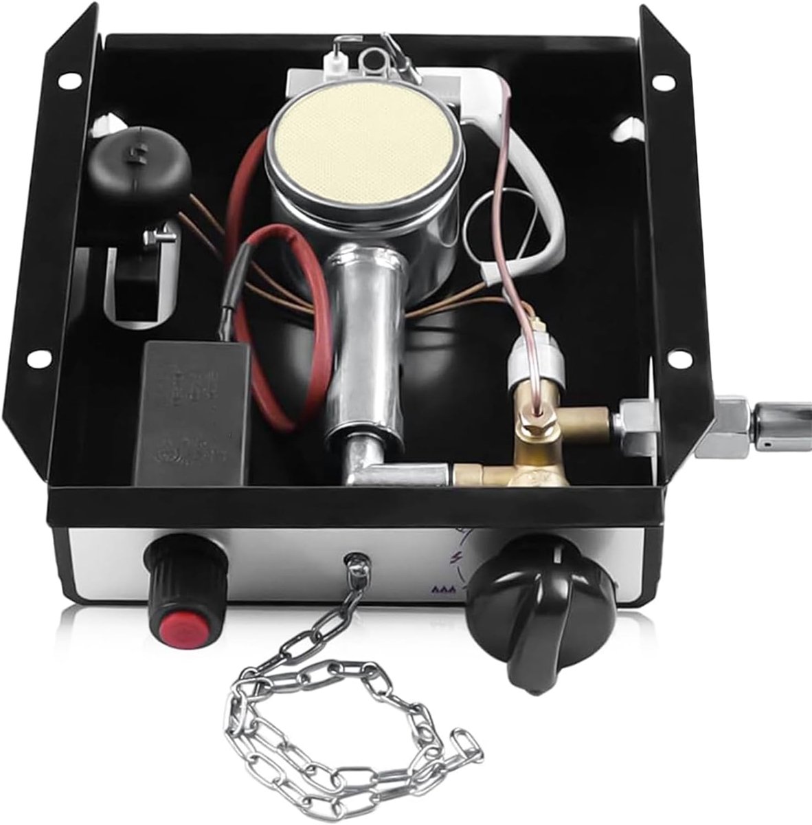 Vervangingsset voor gasverwarming, vervangingsset voor gasverwarming, brandermodule, reservebehuizing, bediening, buisverwarming, propaangasglas, montageset voor 4-gaats oven