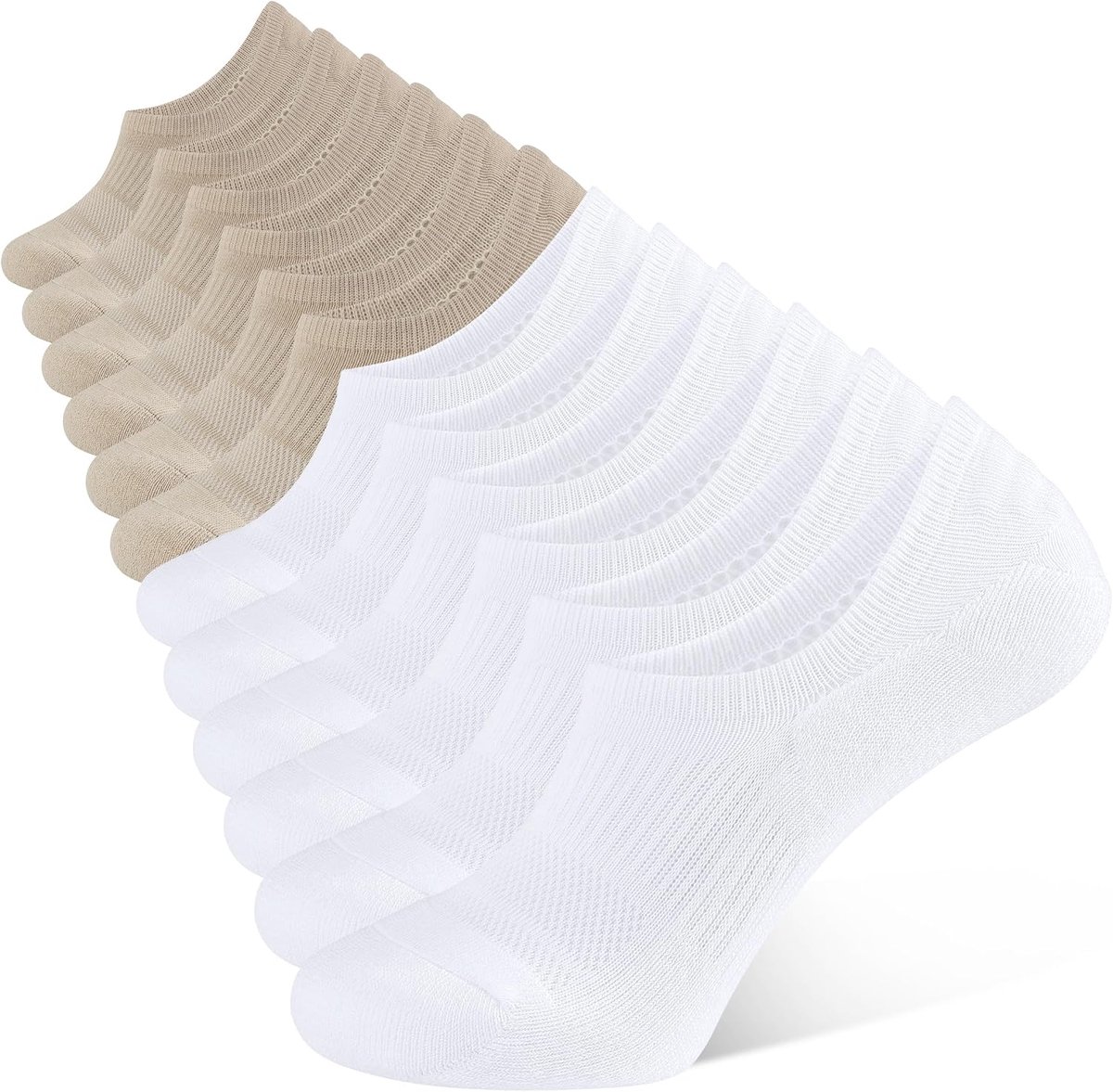 Sokken Dames Antislip Siliconen Sneakersokken, 6 Paar