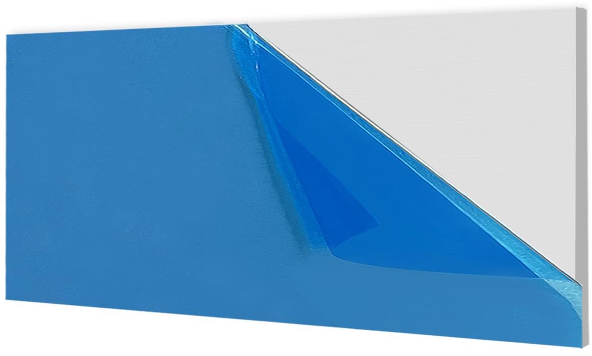 100 x 200 mm aluminium plaat, 1,5 mm dunne aluminiumplaat, 6061 T651 aluminiumplaat, aluminium plaat, op maat gemaakt met beschermfolie voor doe-het-zelf, modelbouw, handwerk en industrie