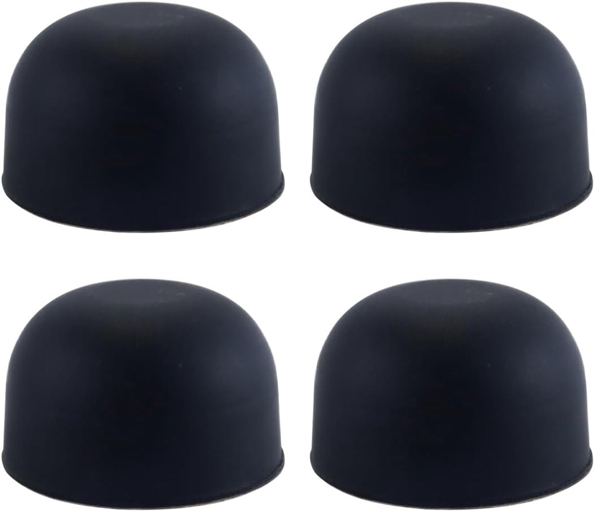 4 stuks zwarte ronde siliconen luidsprekerisolatievoetjes, krasbestendig, antislip, draaitafel- en subwoofervoetjes