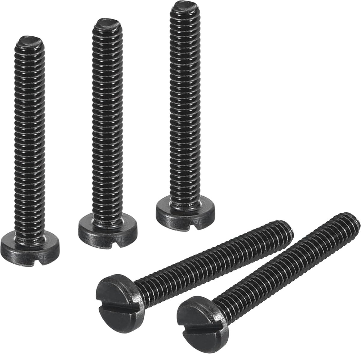 10 stuks sleufschroeven 12,7 x 1,85 mm zwart oxide sleuf button kopschroeven, 1-72 x 1/2" koolstofstalen schroef voor installatie van meubels en elektrische componenten