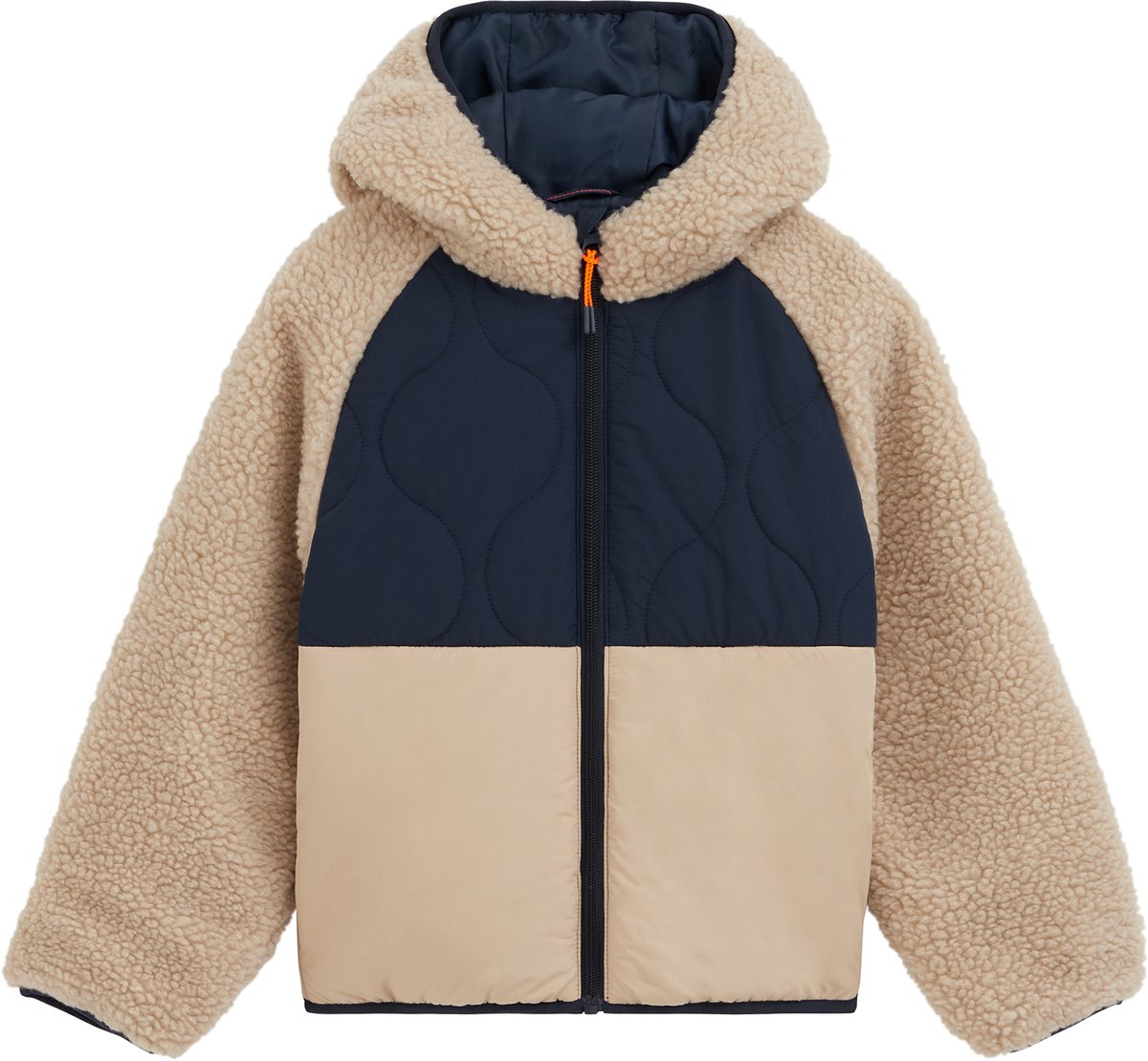 WE Fashion Jongens teddy jas met capuchon