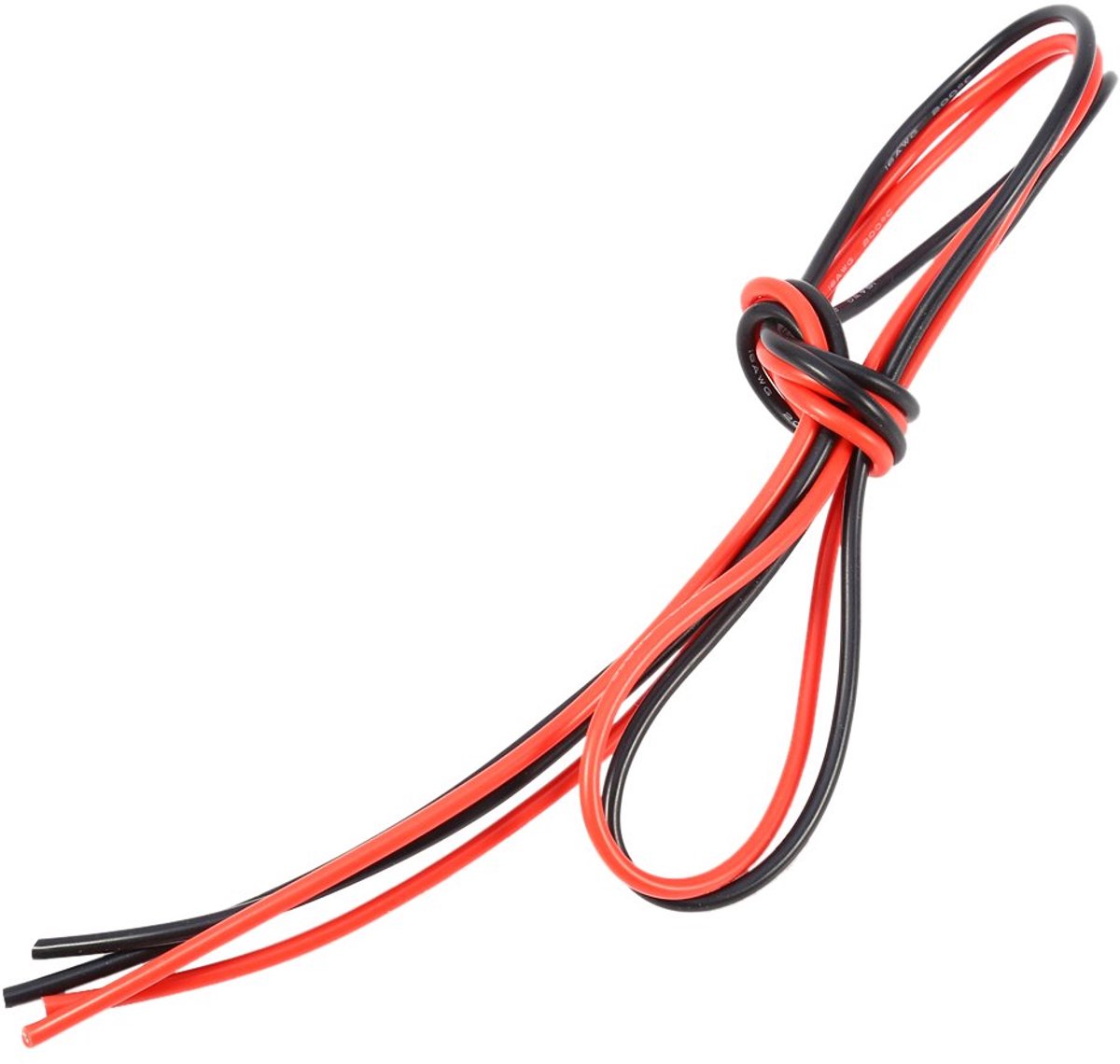 Silicone Cable, Lightweight and Durable, 16AWG Wire, 2m (1m Red + 1m Black) for RC Models, Toys, DIY