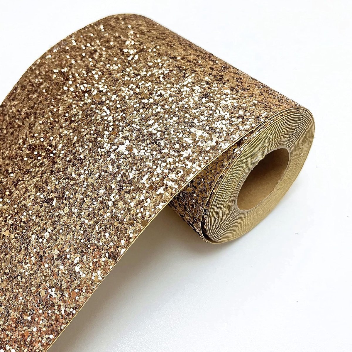 dikke glitter behangrand, zelfklevende glitter muur rand (20 cm x 5 meter, goud)