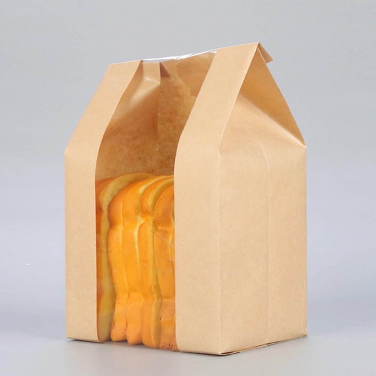35 Stuks Papieren Broodzakken Met Venster, Groot Kraftpapier Voor Zelfgemaakt Brood, Koekjes, Brood En Lekkernijen - 32 X 21 X 10 Cm, Wegwerpbaar, Lekbestendig