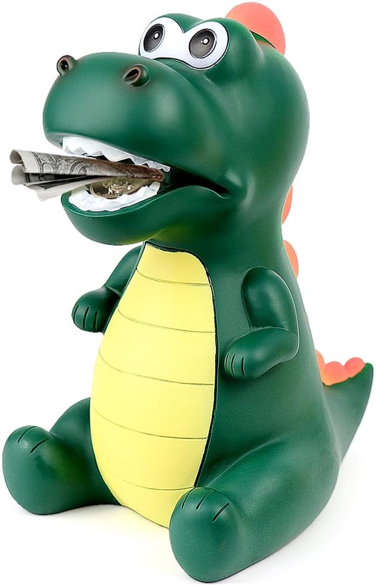 spaarpot voor kinderen, groot dino spaarvarken voor meisjes en jongens, spaarpotten van veilig pvc-materiaal voor decoratie van de kinderkamer, cadeau, speelgoed, doopgeschenken