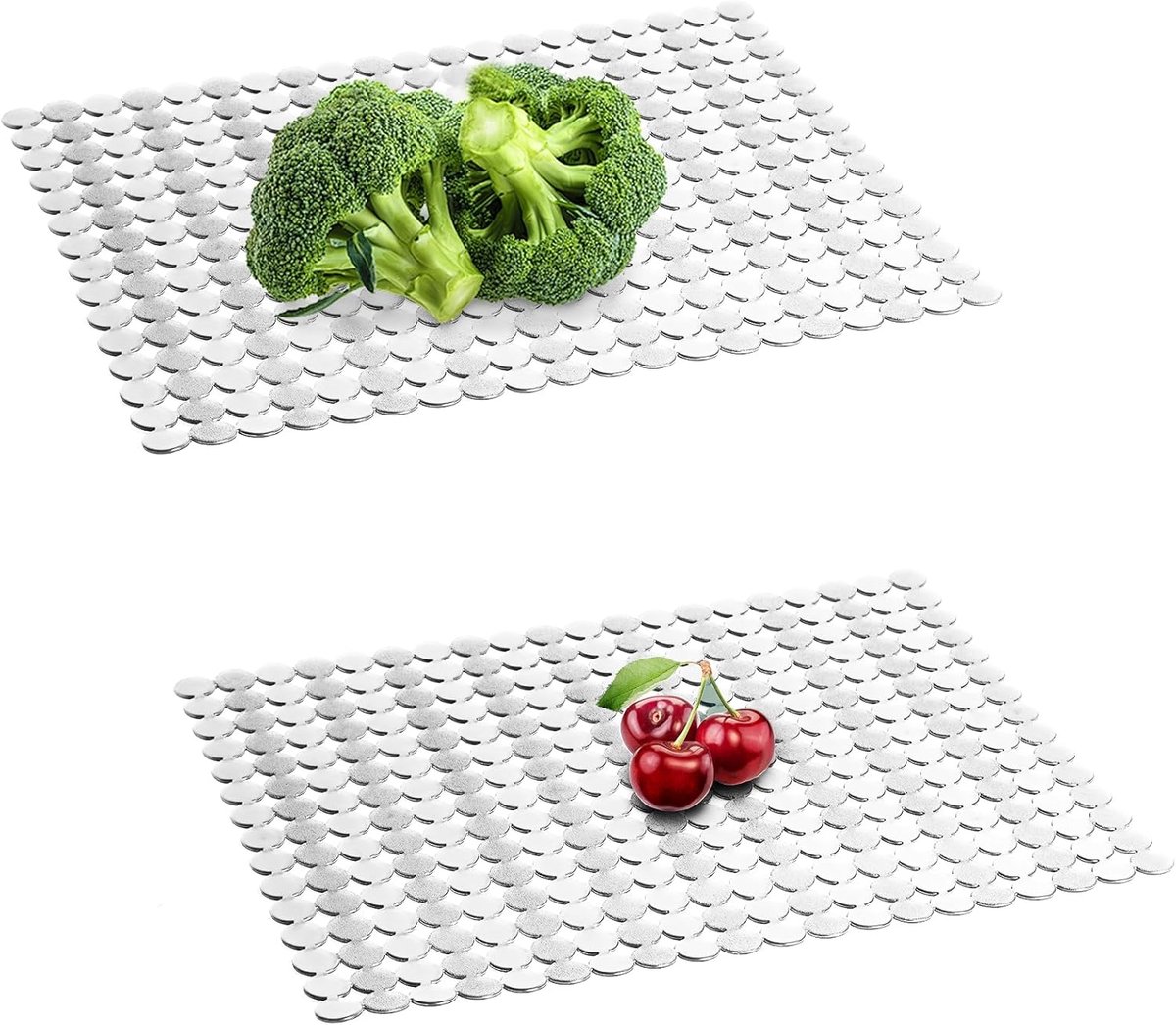 Set van 2 pvc-gootsteenbeschermers, 30 x 40 cm, beschermmatten voor gootsteen, antislip, bescherming voor gootsteen, bescherming van de gootsteen (wit)