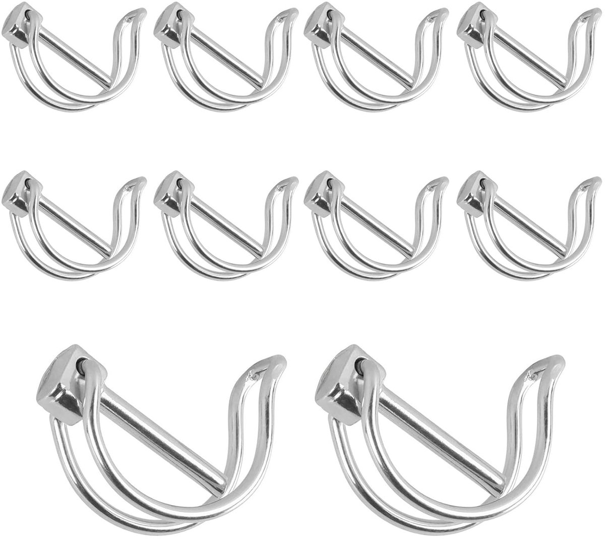 klapplinten, 6 x 45 mm klapsplint, 10 stuks klapsplinten, met vergrendeling, splint, zekeringspen, voor boerderij, gazon, tuin