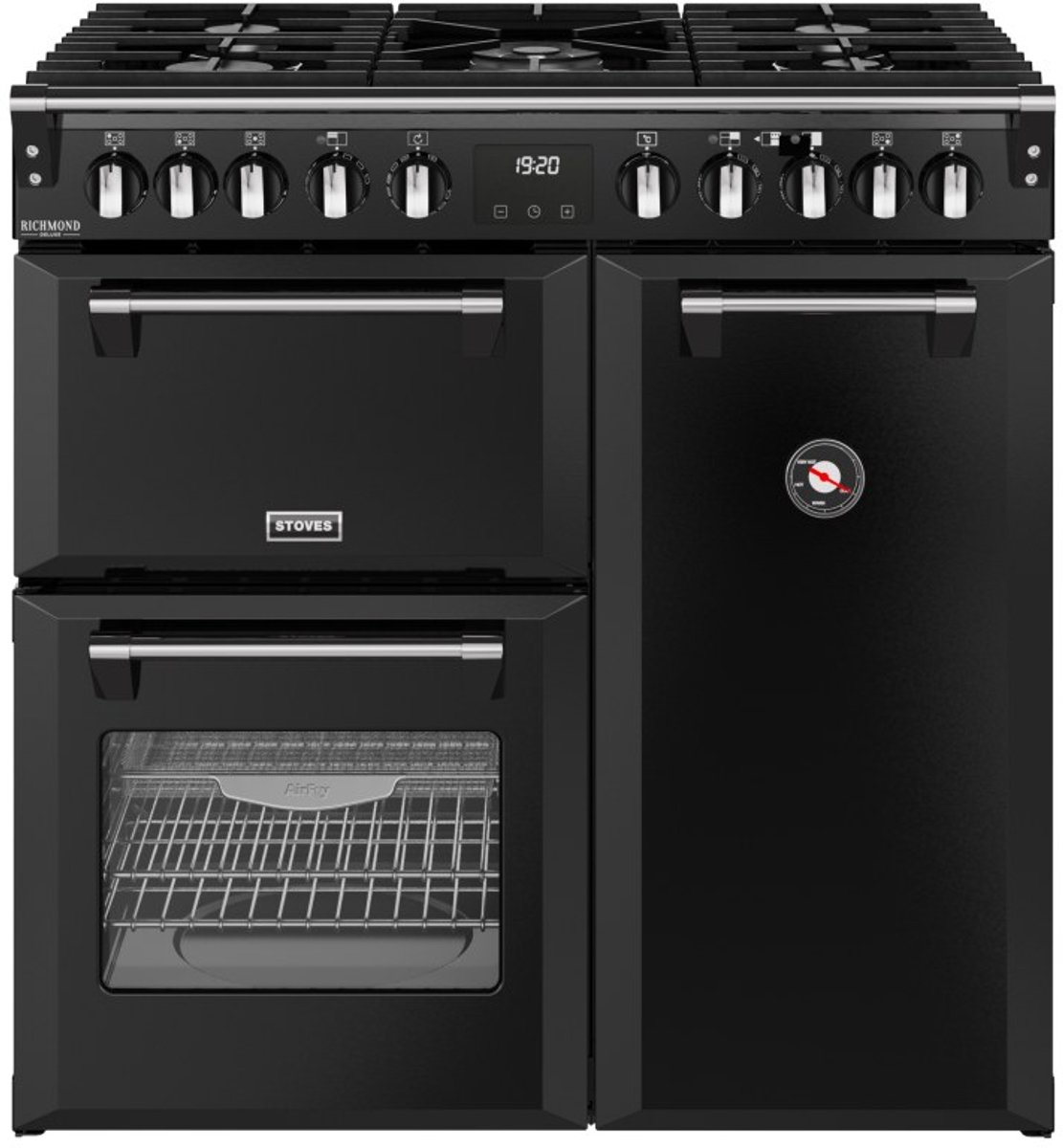 Stoves Richmond Deluxe 90DF Black (444411867) - Fornuizen