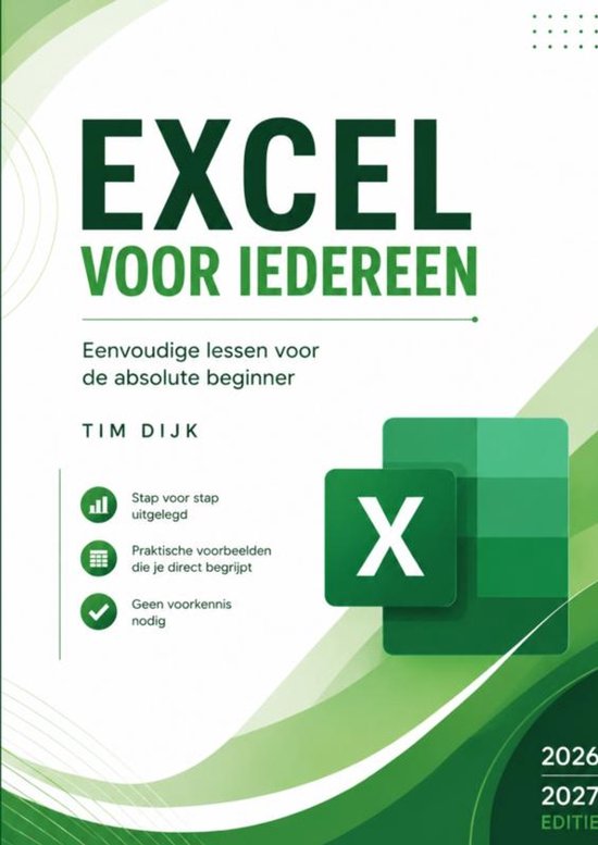 Couverture du livre "EXCEL POUR TOUS" avec le logo Excel et le texte "Leçons simples pour les grands débutants".