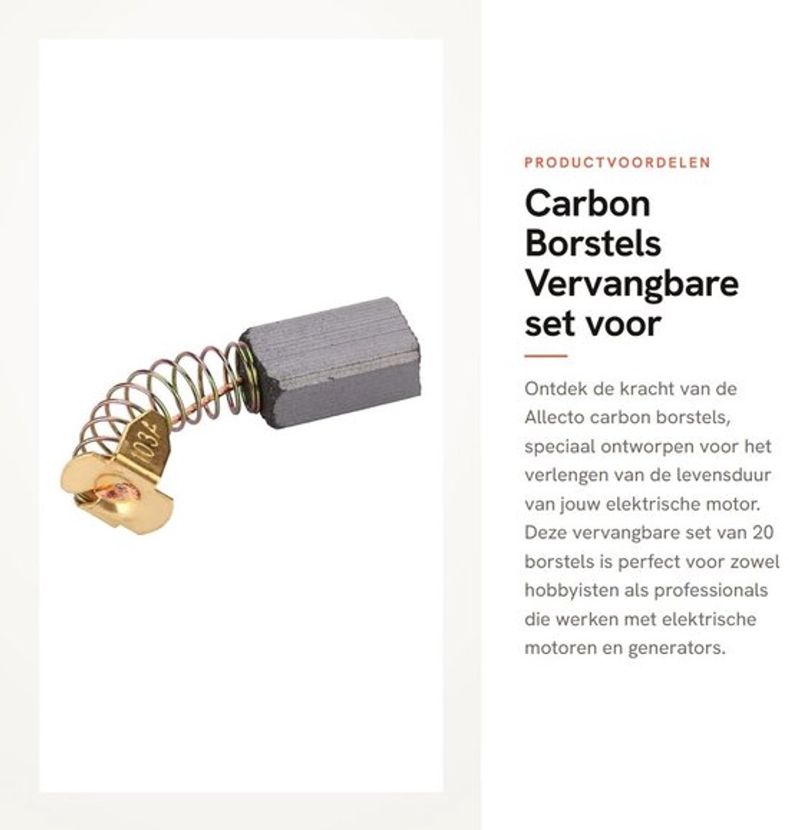 Carbon Borstels - Vervangbare set voor elektrische motoren - 20 stuks - 6x10x15mm - Conductieve koolstofborstels - Ideaal voor motoren en...