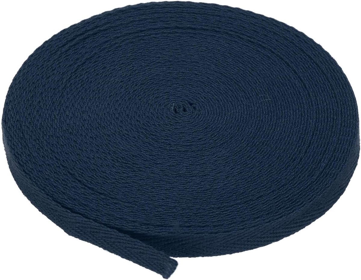 Katoenen keperstof tape 6 mm (1/4 inch) 10 meter 100% katoenen lint biaisband visgraat singels trim voor naaien geschenkverpakking, marineblauw