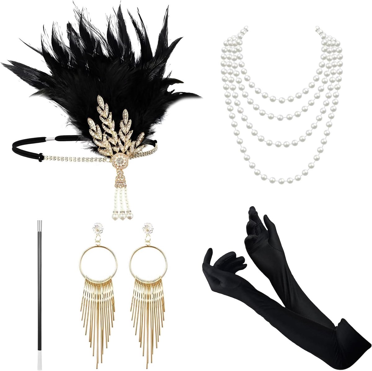 Accessoires voor Dames - Jaren 20 Kostuum, Carnaval-Accessoires, Haarband, Moulin Rouge-Kostuum