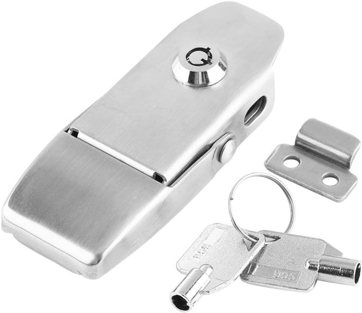 stalen veer Toggle Latch Hasp Clamp Cabinet Locking Tool Hardware met twee sleutels,Hasp Lock - Twist Knob Keyed Locking Hasp voor kleine deuren, kasten en meer