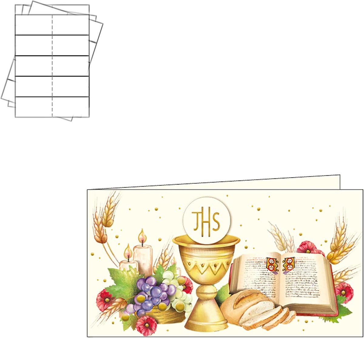 Kaarten voor gastgeschenken, 40 stuks, personaliseerbaar, doe-het-zelf (communie C1)