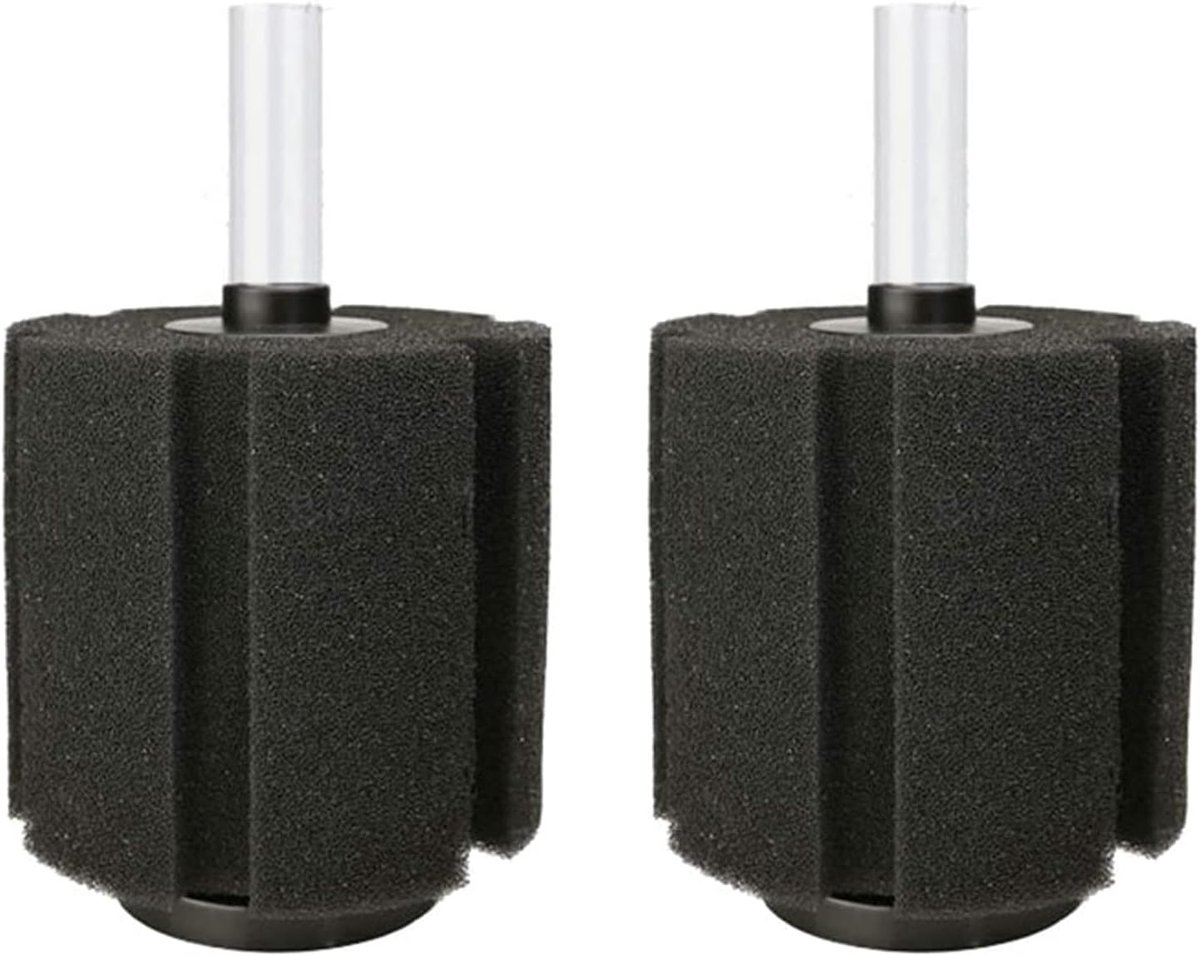 2 stuks sponsfilter,Fish Tank Filter,Sponsfilters voor aquarium,Vistank Aquarium Zachte biochemische sponsfilter,Mini cilinder zachte biochemische sponsfilter,voor vistank waterzwembad