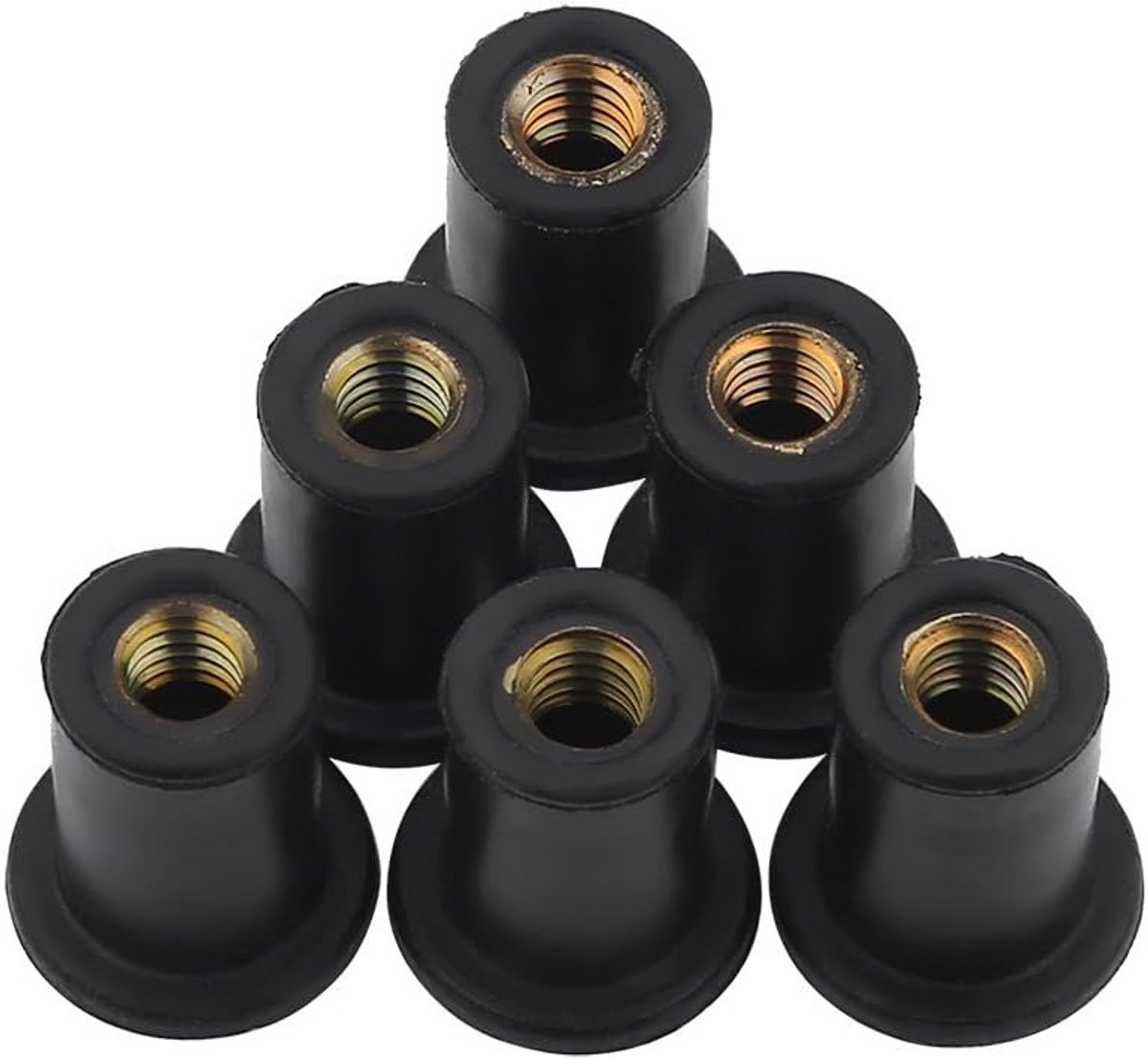 6 stuks m4 duurzaam rubber goed moer bus voorruit bout messing moeren geschikt voor motorfiets kajak kano hardware bevestigingsmiddelen handig accessoire