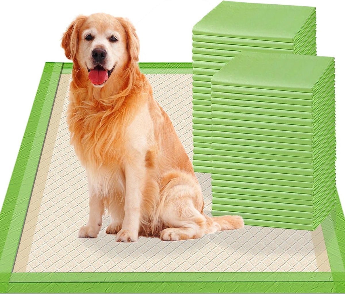 Pet Extra grote puppypads 70 x 85 cm, super absorberende, dikkere puppy-trainingspads, 6 lagen lekvrij, sneldrogend, geschikt voor honden, katten, konijnen (30 stuks)