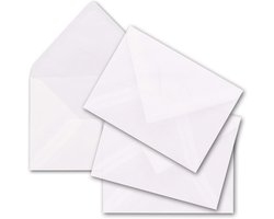 NEUSER Transparante enveloppen, 50 stuks, formaat C6, 11,4 x 16,2 cm, plakrand, puntklep, voor A6-formaat, witte transparante enveloppen, merk: GUSTAV NEUSER