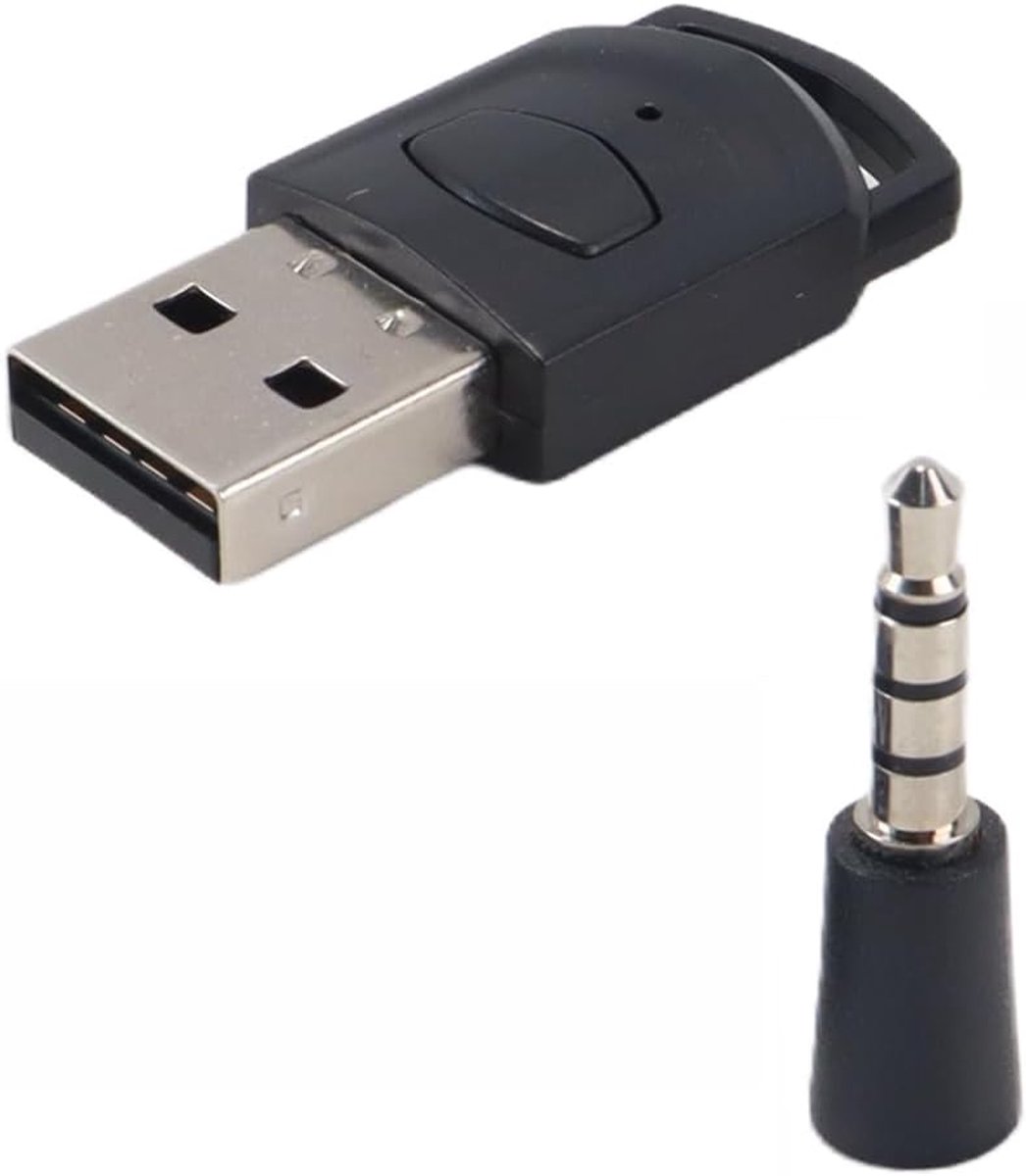 Bluetooth 5.0 audio adapter - blauwe USB dongle - met mini microfoon - ideale gaming ervaring - SnelShoppen