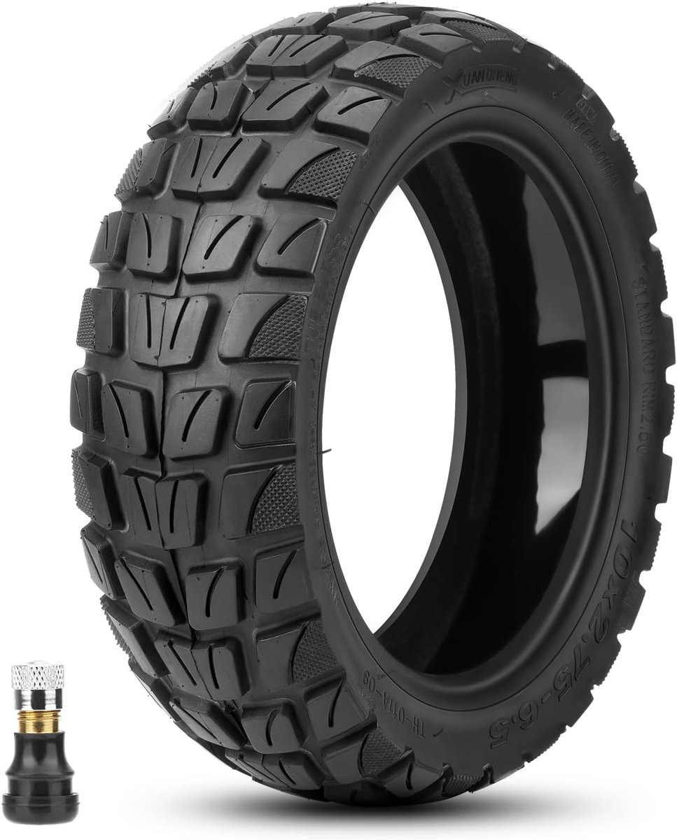 banden 10 x 2,75-6,5, zelfherstellende off-road vacuümbanden met ventiel, 10 inch reservebanden voor e-scooter, slijtvast en duurzaam, antislip en perforatiebestendig, 1 stuk
