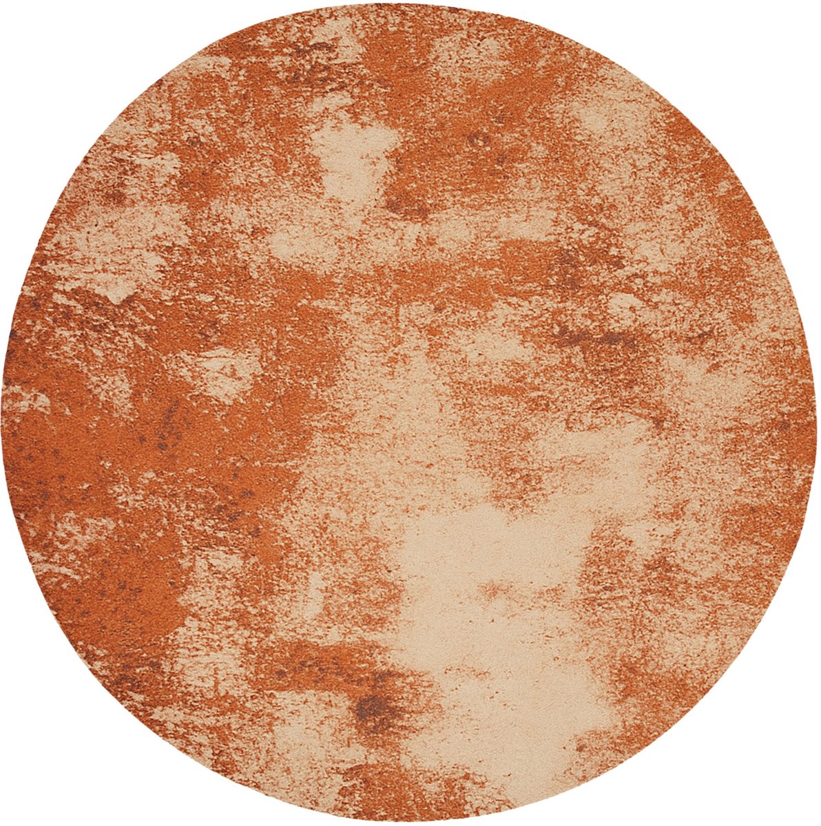 Studio Clarice Rond abstract vloerkleed - Candice Terracottacotta - Ø 120cm