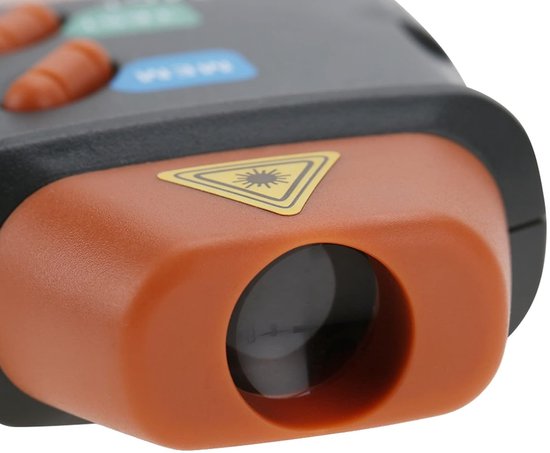Digitale Toerenteller - Snelheidsmeter RPM - Motoren Meten - Contactloos Meten - 99999 RPM - Zwart — afbeelding 2