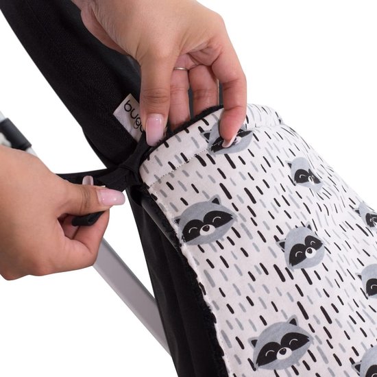 Baby Voetenzak - Wiegdeken Kinderwagen - Warm Blijven - Superzachte Teddyfleece - 80x56 cm - Raccoon — afbeelding 2