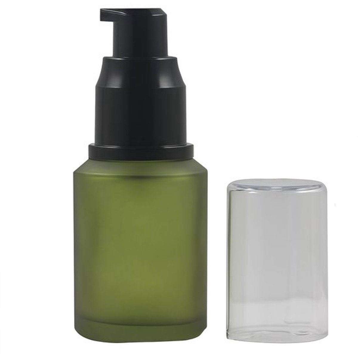 Dispenserfles 60 ml - Glazen Dispenser - Milieuvriendelijk - Luchtdicht Deksel - Perfect voor Cosmetica - Elegant Ontwerp - Fles