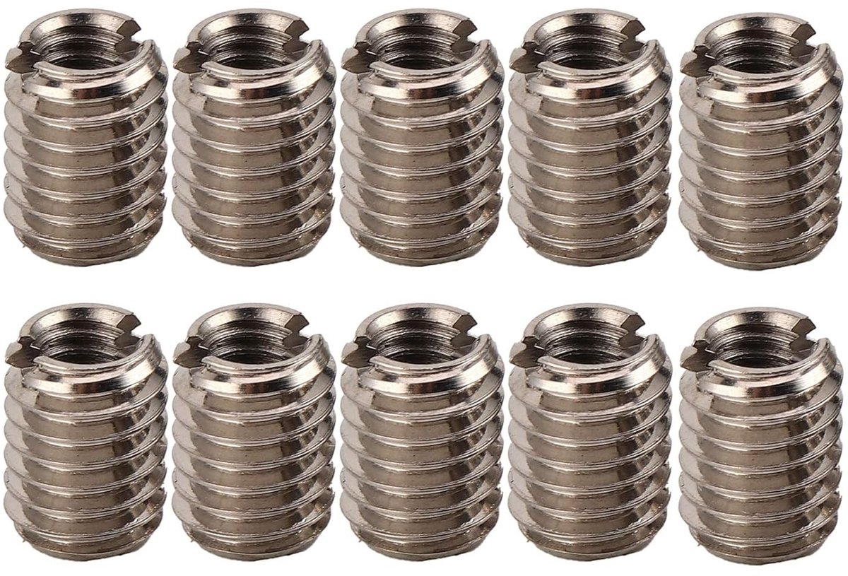 Reduceermoer M4 x 0,7 voor meubelprojecten en mechanische apparaten, roestvrij staal, 8 mm lengte, draadinzetstukken en bevestigingsoplossingen