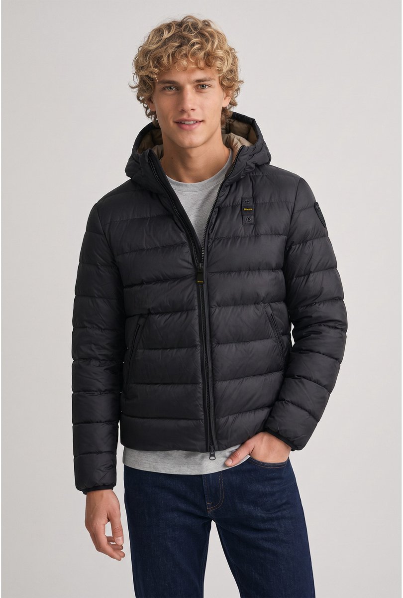 Blauer Zwart gewatteerd Acton-jack